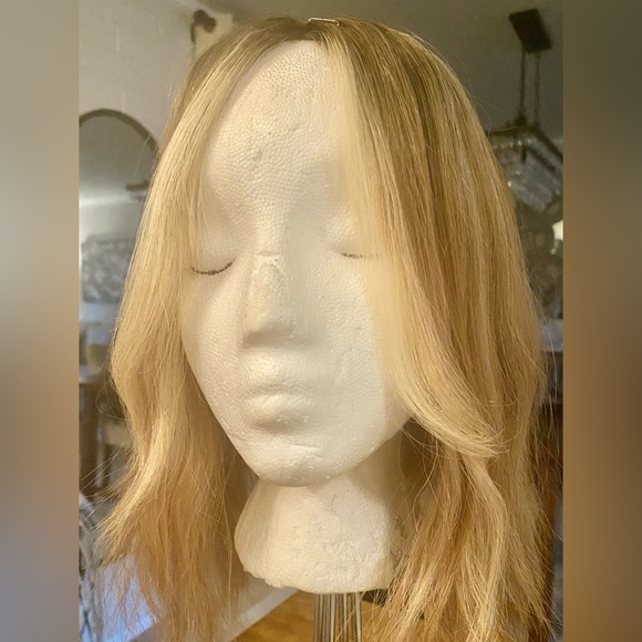 Other - 100% Uniwigs Remy Human Hair Topper Great condition! Rooted blonde